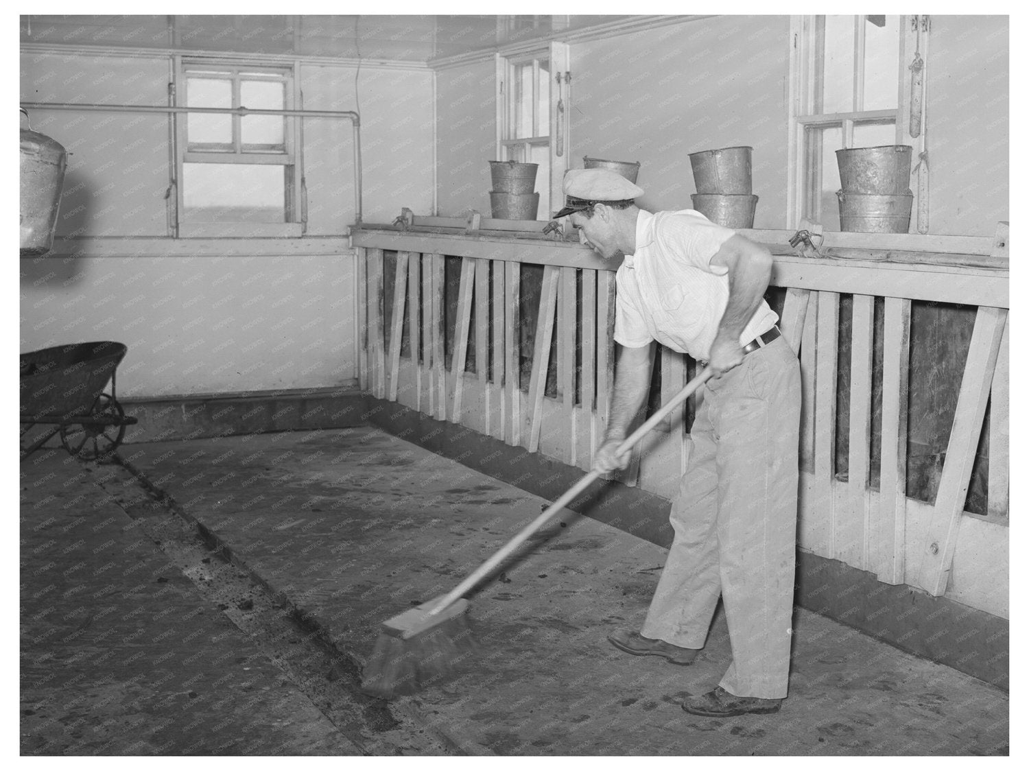 Milking House Interior Tom Green County Texas 1939