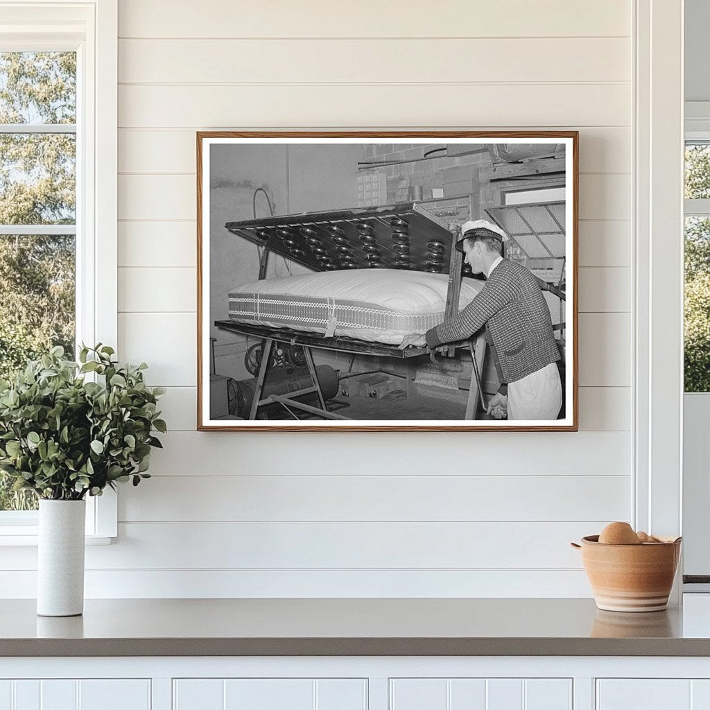 1939 Mattress Factory Workers Tufting in San Angelo Texas