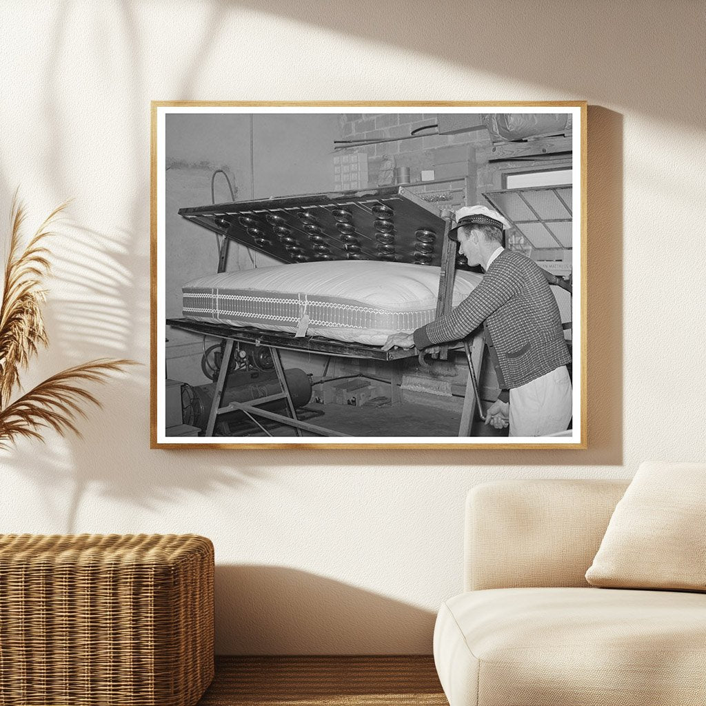 Workers Tufting Mattresses in San Angelo Texas 1939