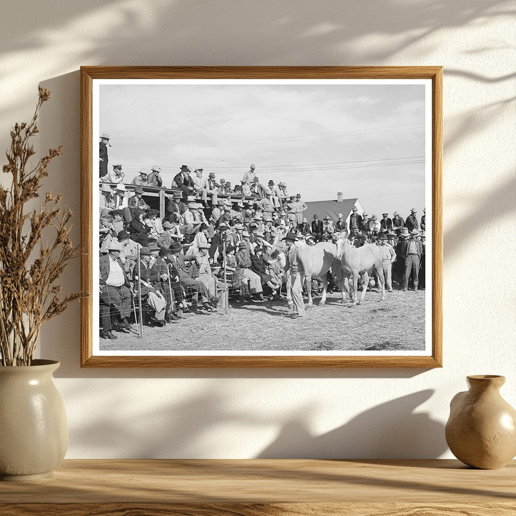 Horse Auction Crowd El Dorado Texas November 1939