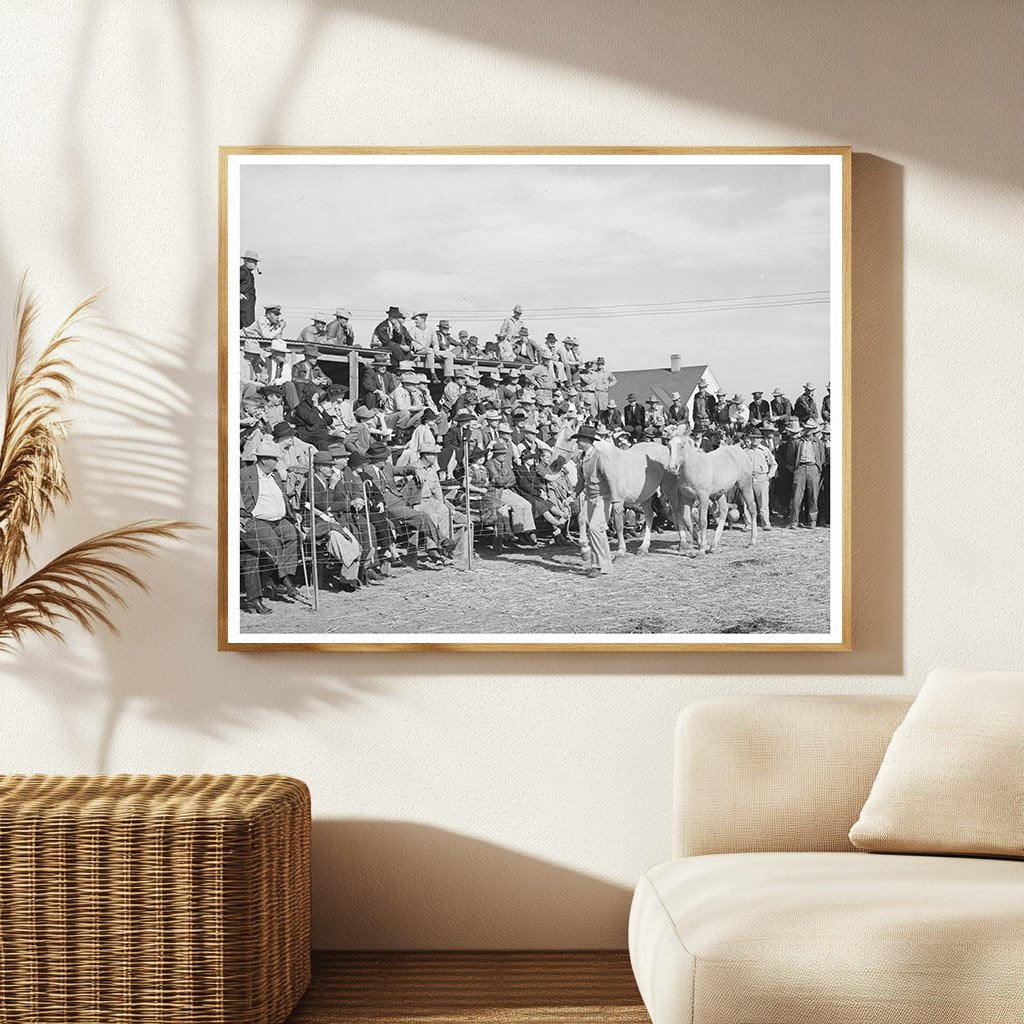 Horse Auction Crowd El Dorado Texas November 1939