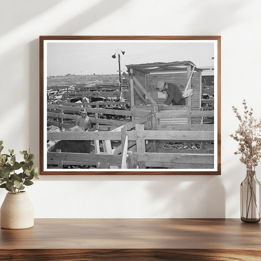 San Angelo Texas Livestock Auction November 1939 Vintage Photo