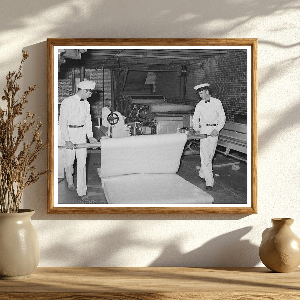 Cotton Batting Unrolling at Mattress Factory San Angelo 1939