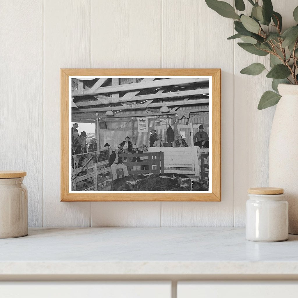 1939 San Angelo Texas Livestock Auction Scene