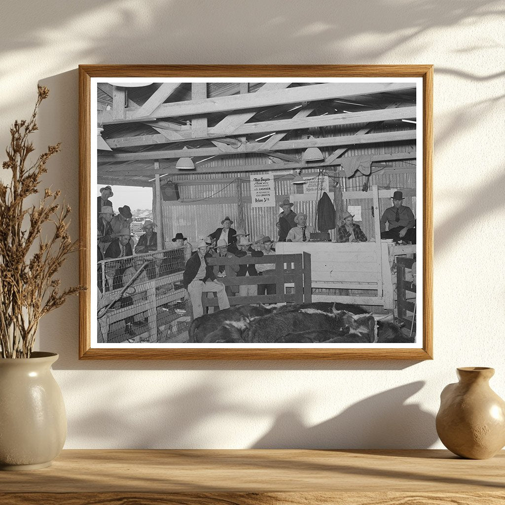 1939 San Angelo Texas Livestock Auction Scene