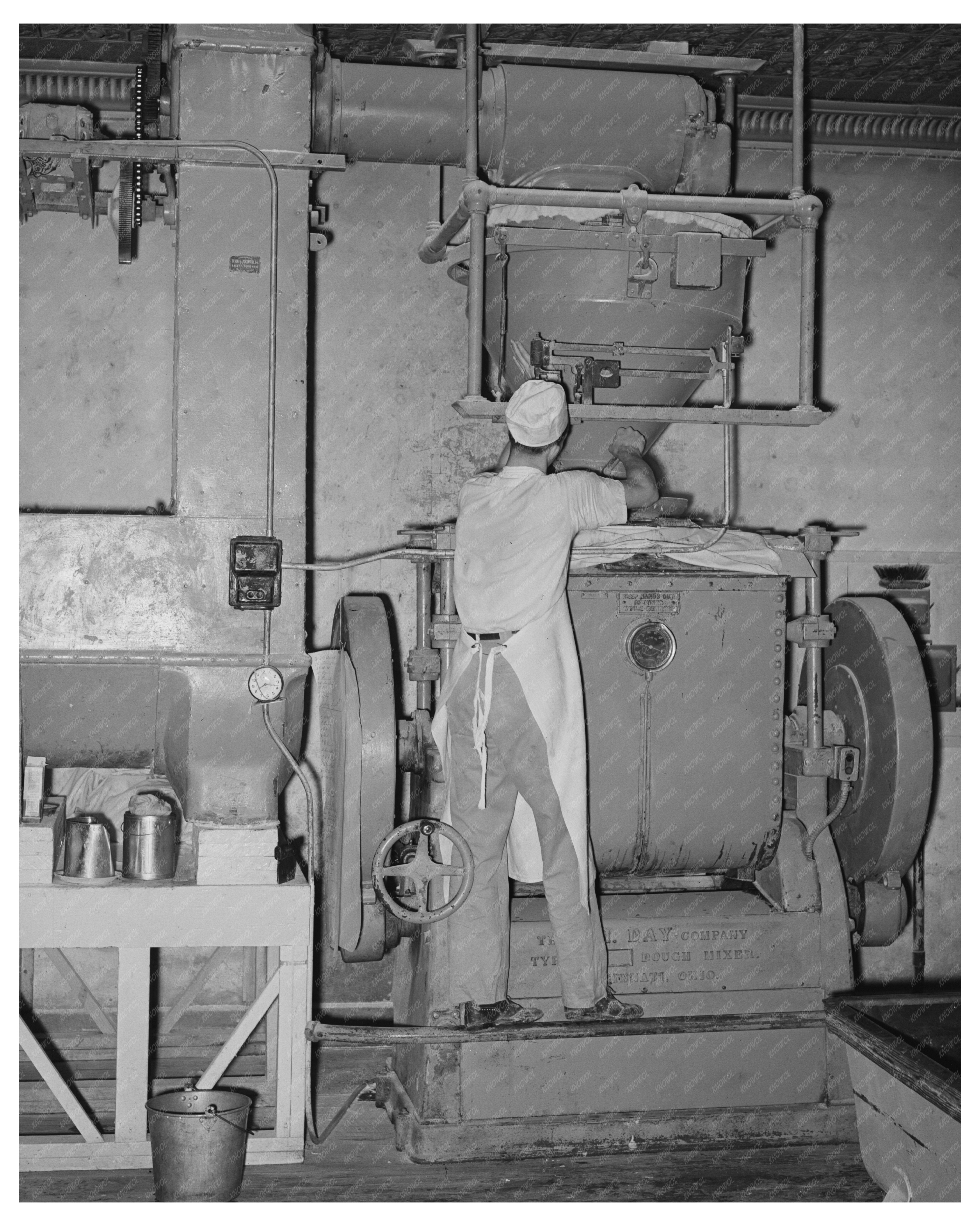 Dough Mixer in Bakery San Angelo Texas November 1939