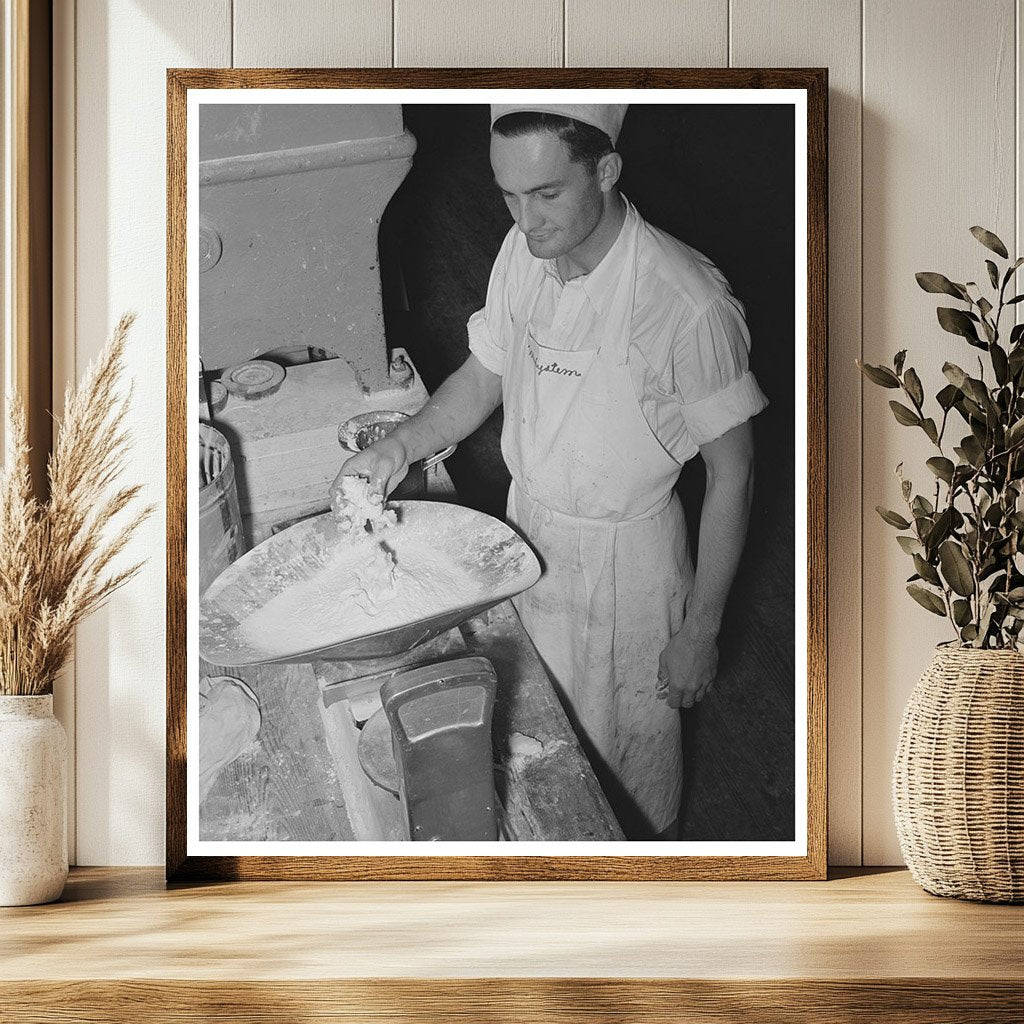1939 Bakery Scene Weighing Shortening San Angelo Texas
