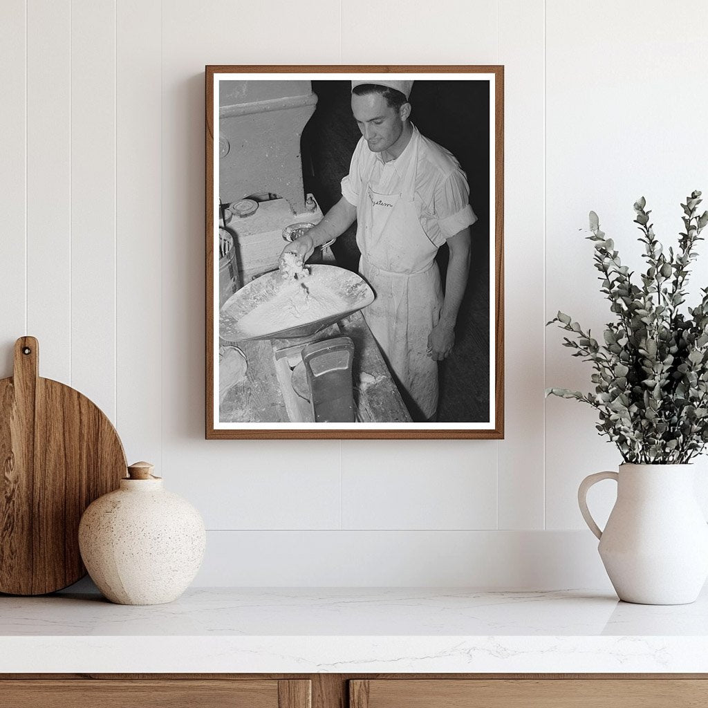 1939 Bakery Scene Weighing Shortening San Angelo Texas