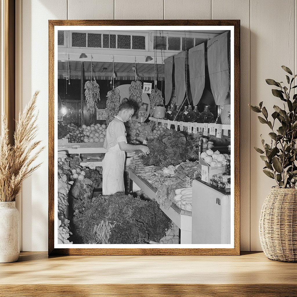 Vintage Grocery Store Vegetables San Angelo 1939