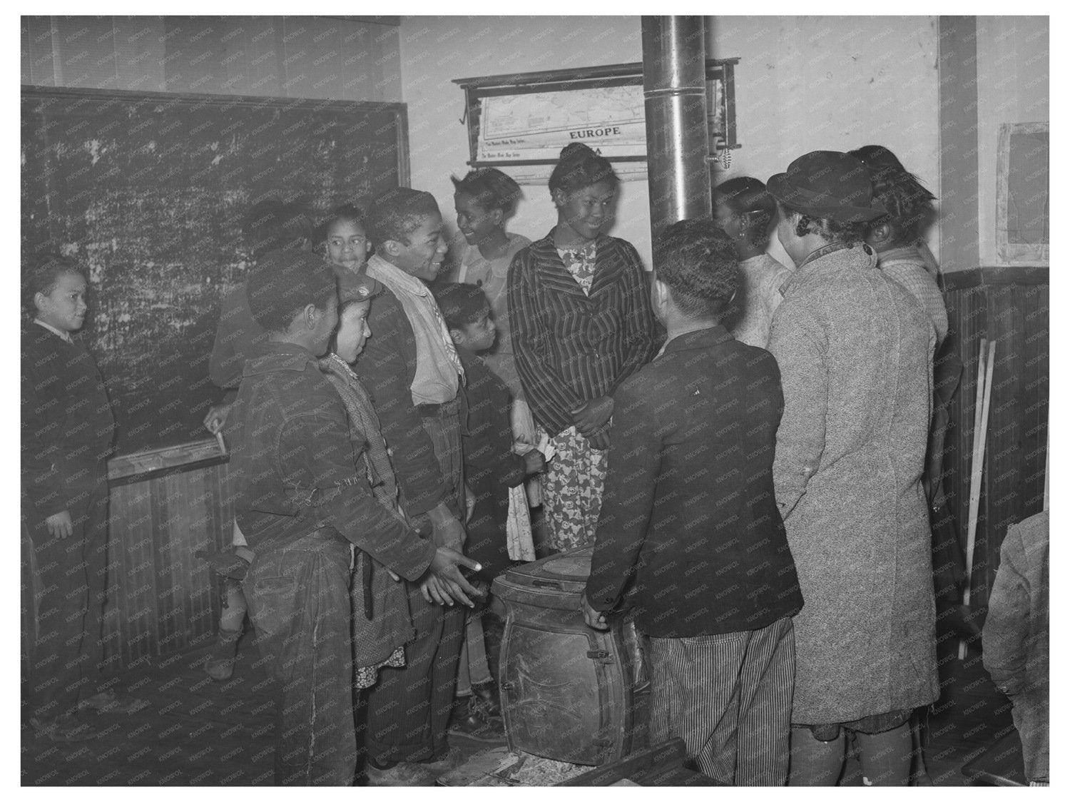 African American Children at Rural School in Oklahoma 1940