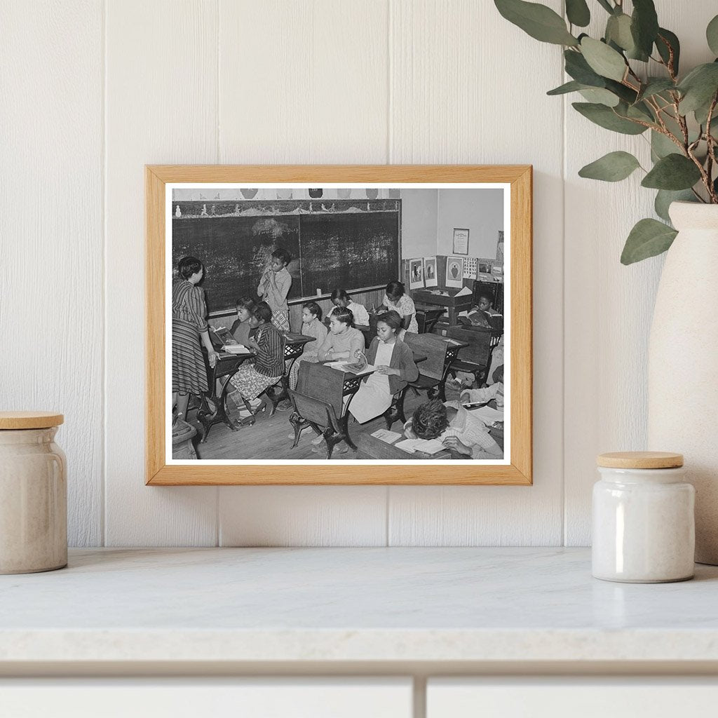 Rural School Scene with African American Children 1940