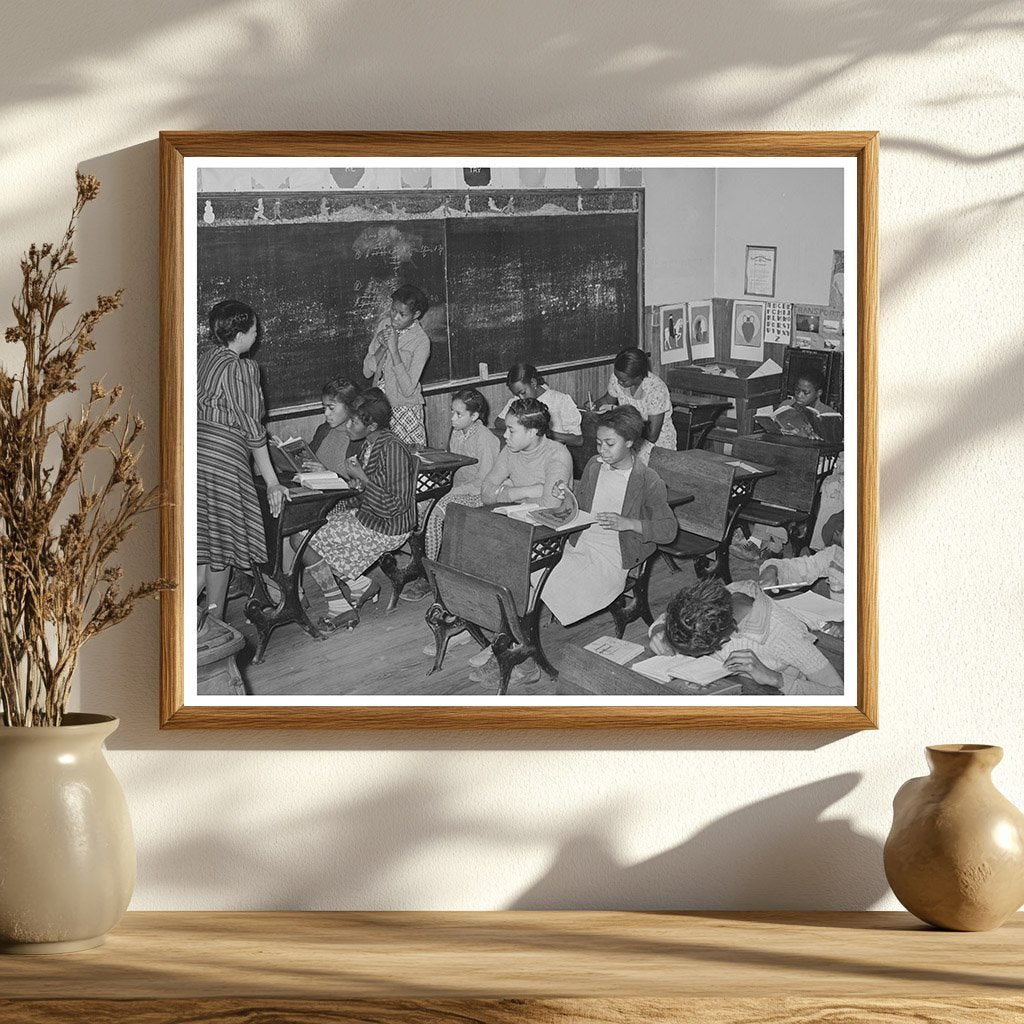 Rural School Scene with African American Children 1940