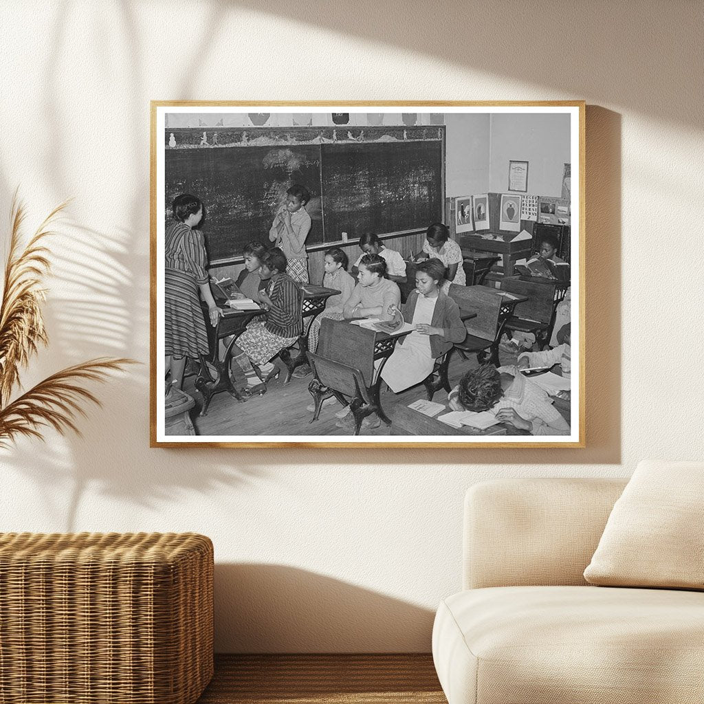 Rural School Scene with African American Children 1940