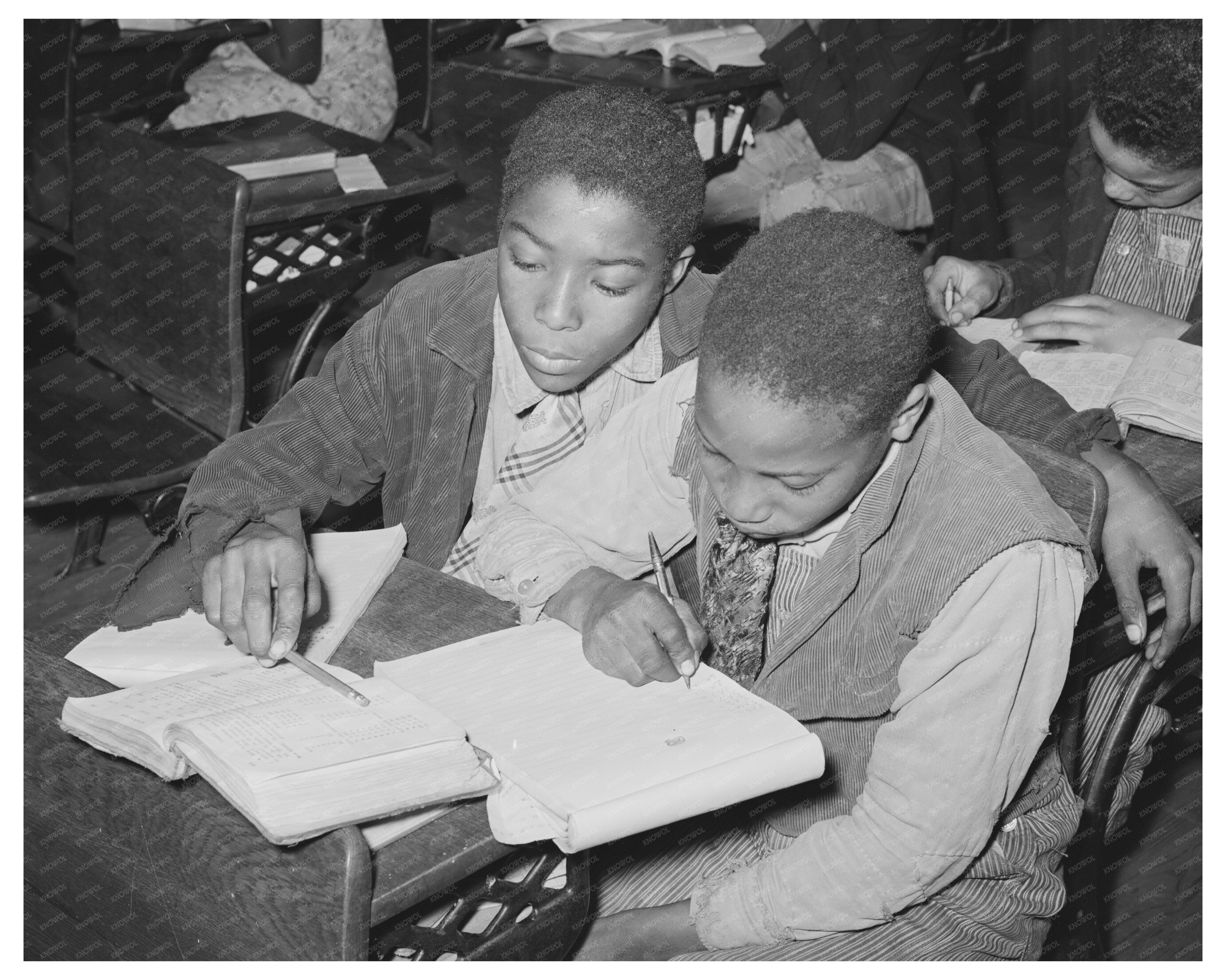 African American Children in 1944 Oklahoma Classroom