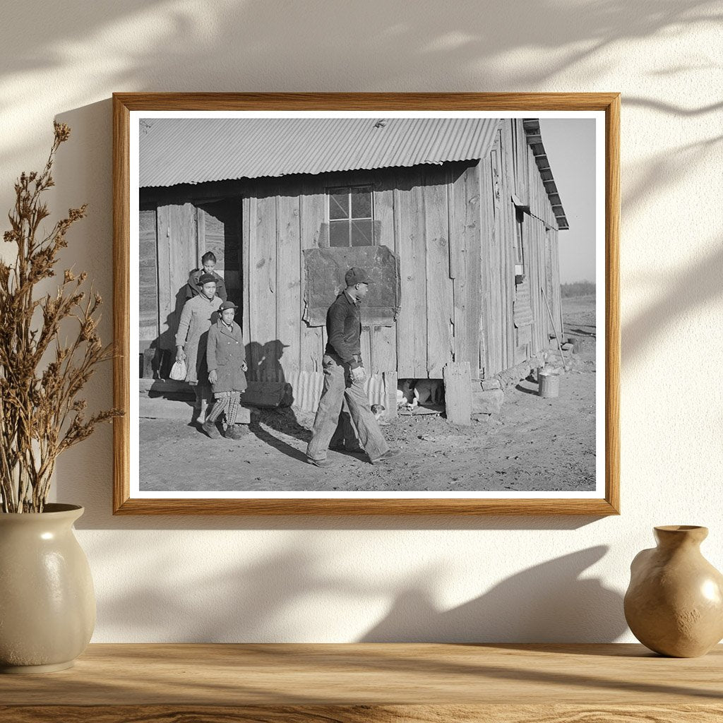 Children Leaving Home for School in Oklahoma 1944