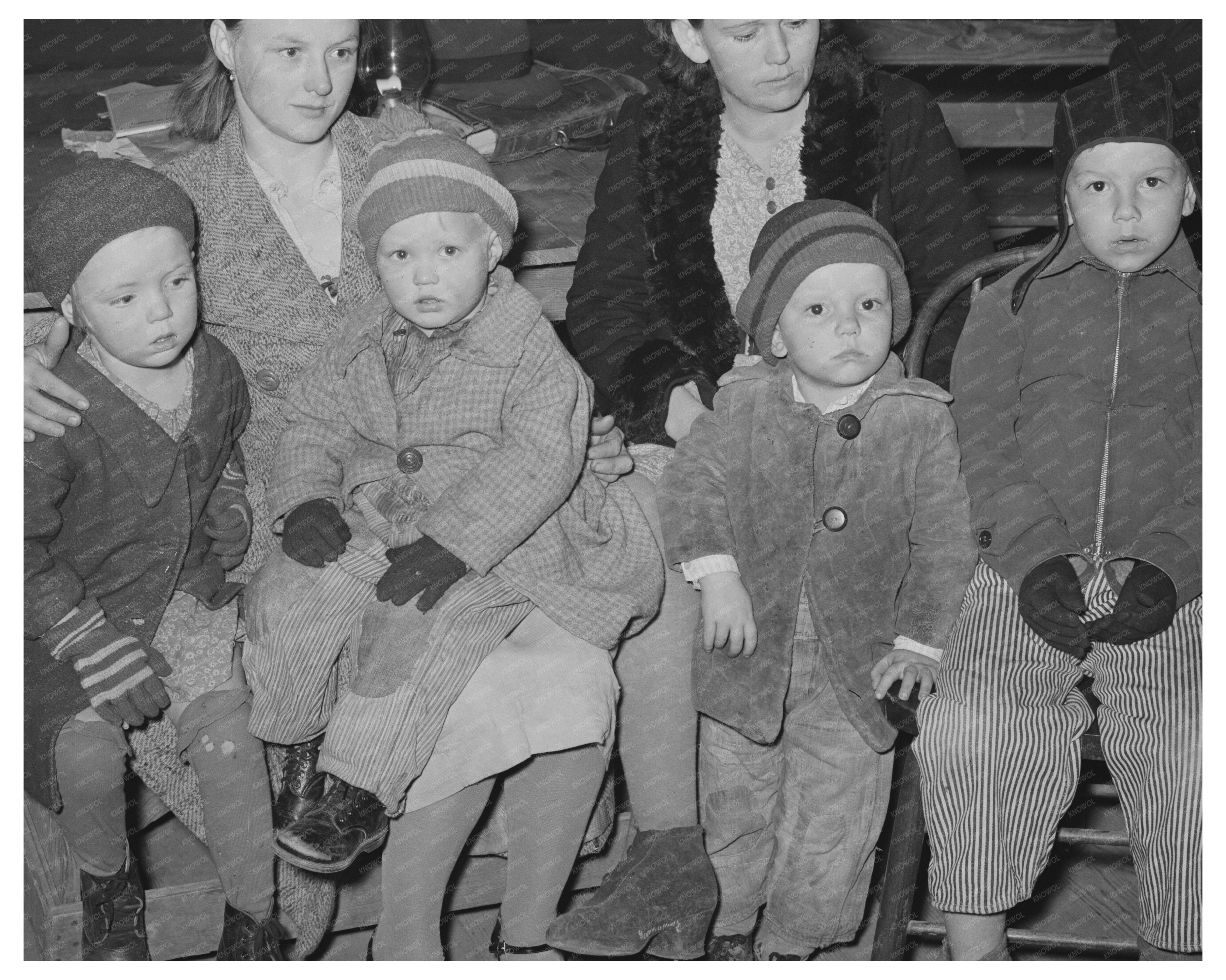 Mothers and Children in Creek County Oklahoma 1940