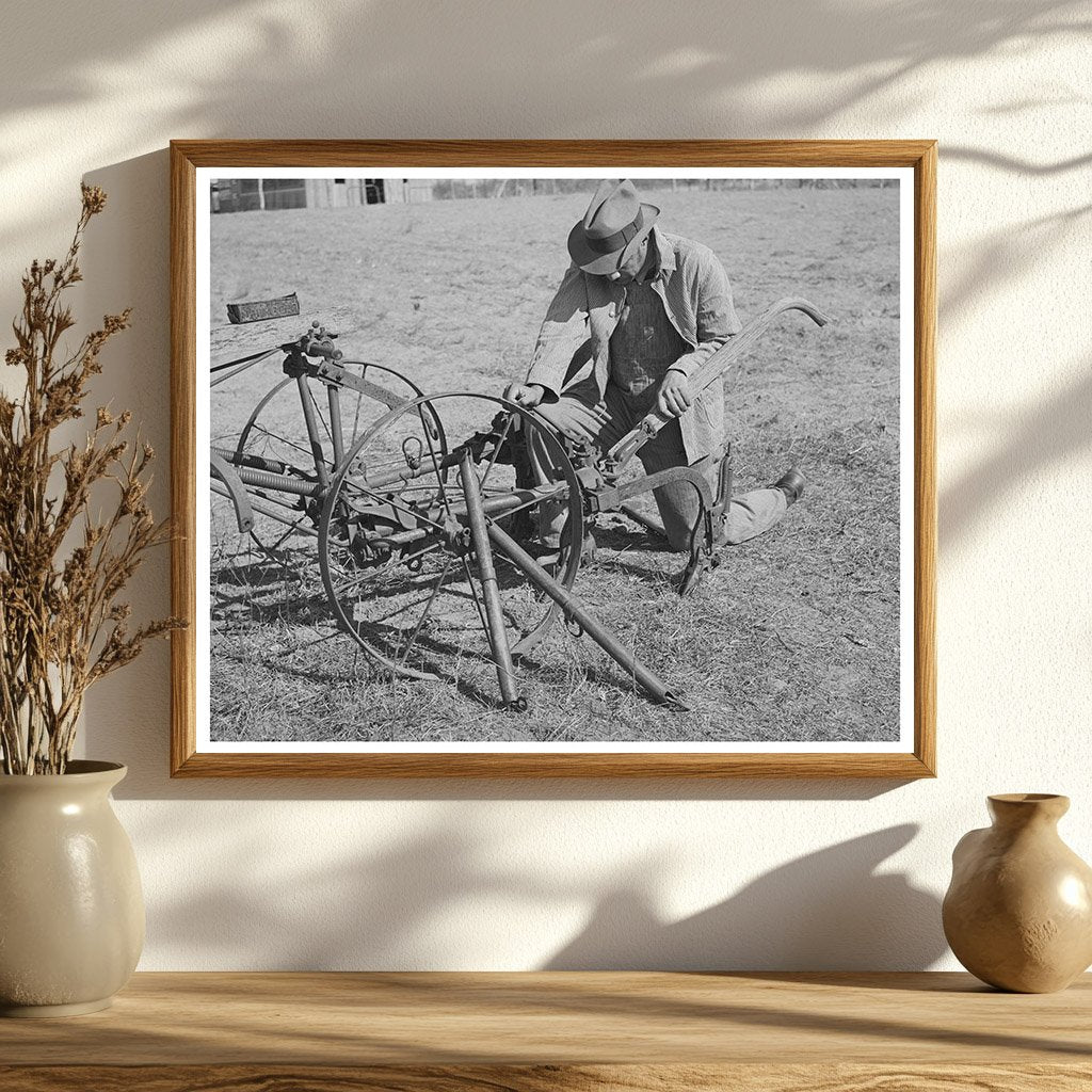 Pomp Hall Adjusting Cultivator Creek County Oklahoma 1940