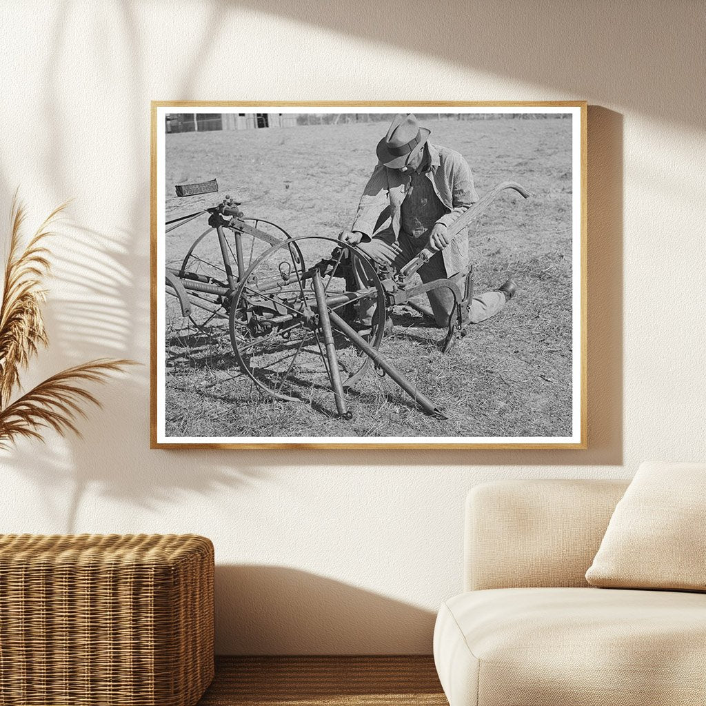 Pomp Hall Adjusting Cultivator Creek County Oklahoma 1940