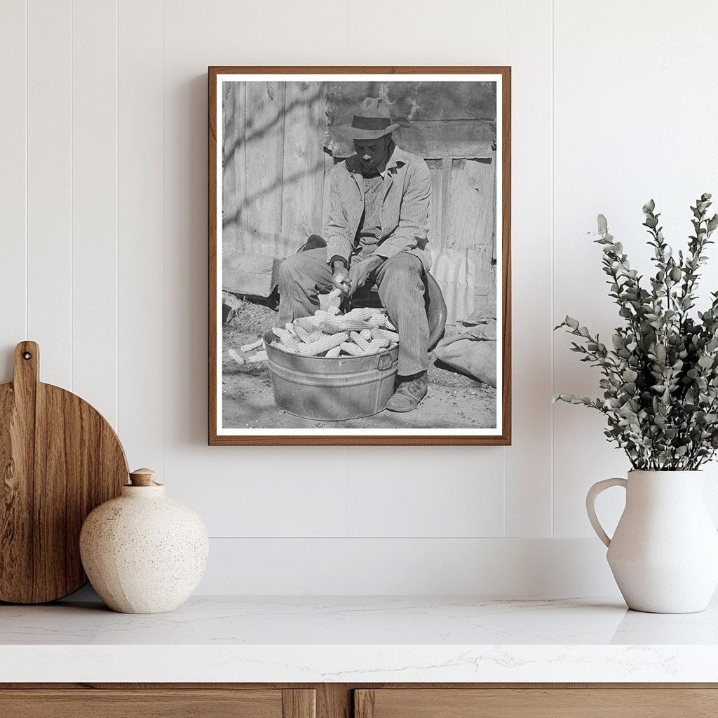 Pomp Hall Shelling Seed Corn Oklahoma February 1940