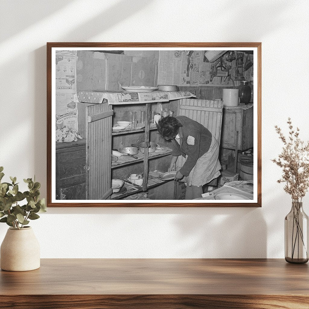 1944 Vintage Kitchen Scene of African American Tenant Farmer