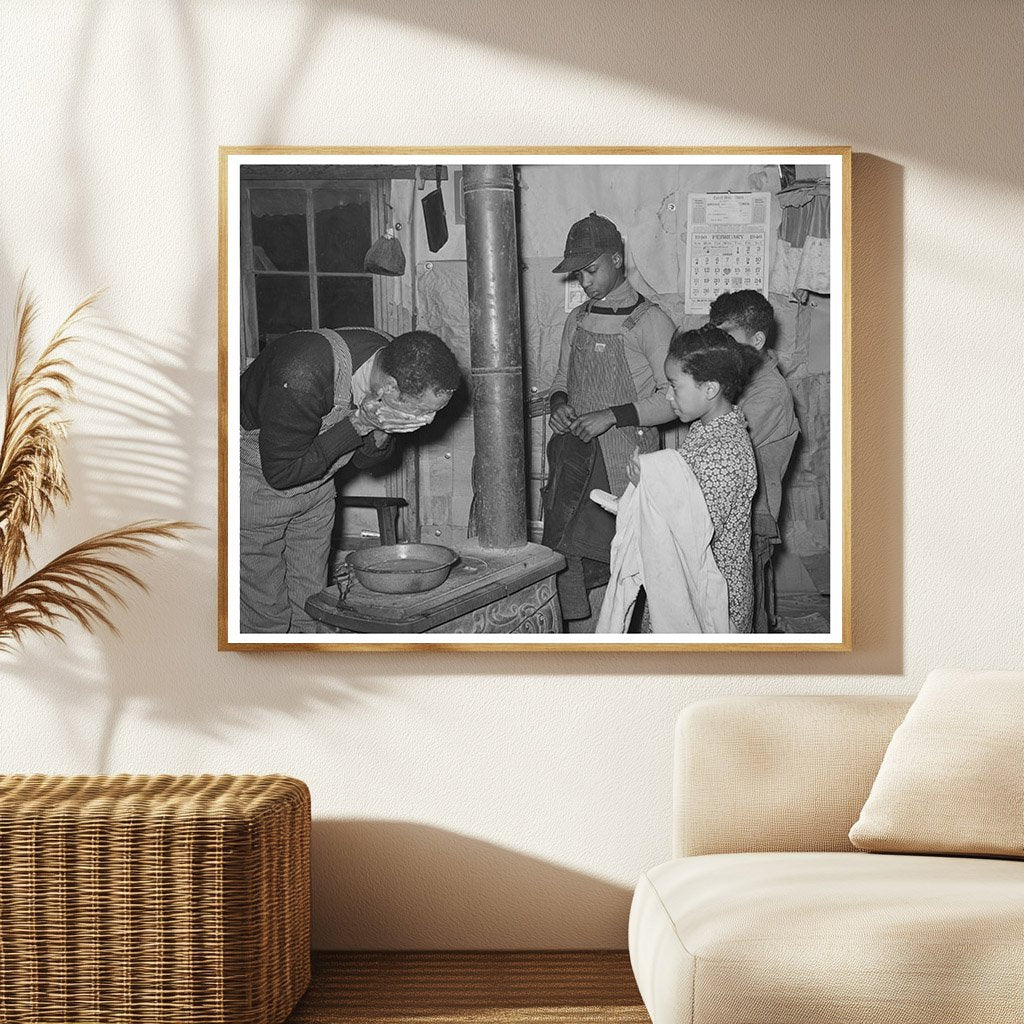 Pomp Hall Washing Face with Children Creek County 1944