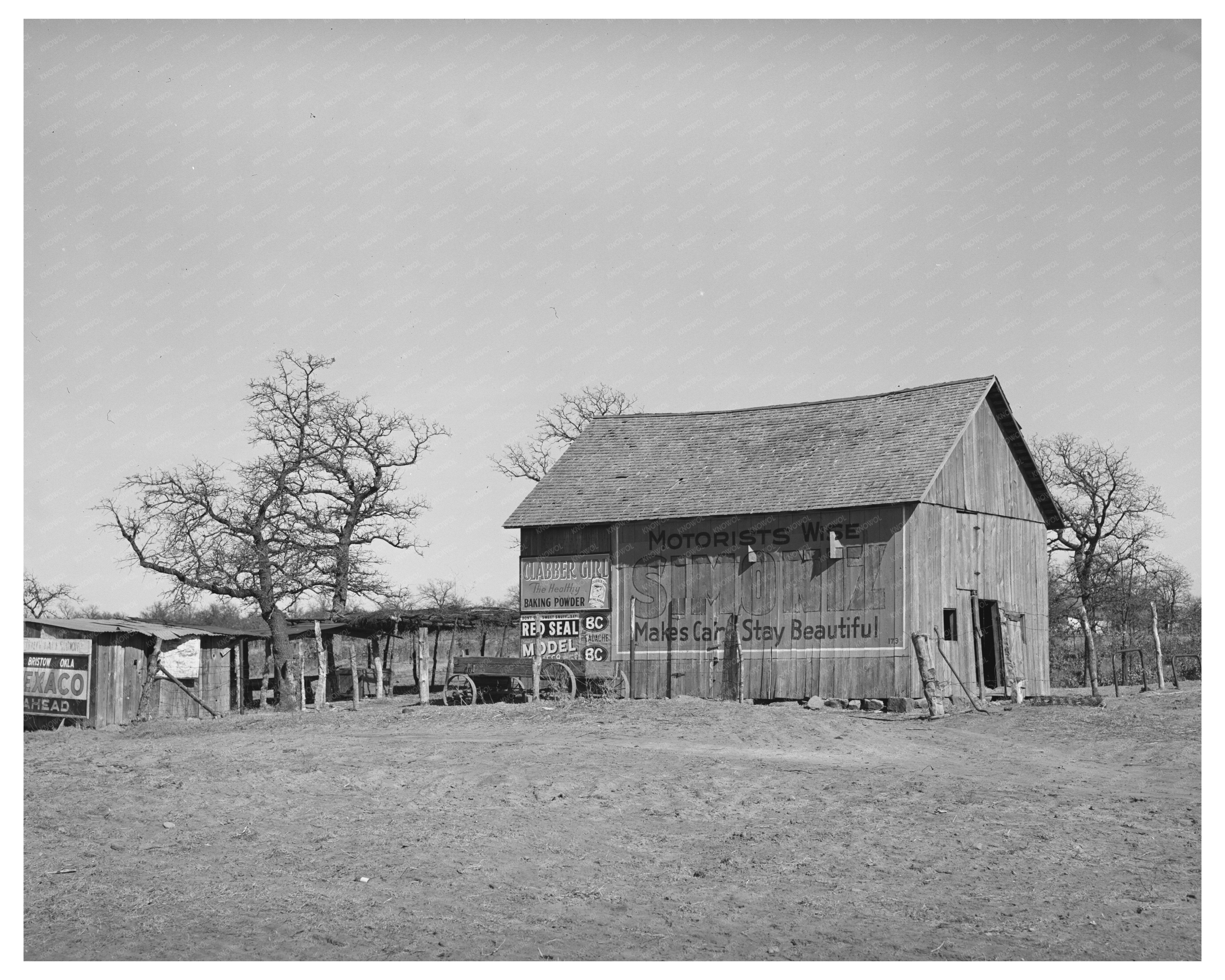 1944 Tenant Farmer Vegetable Stands Creek County Oklahoma