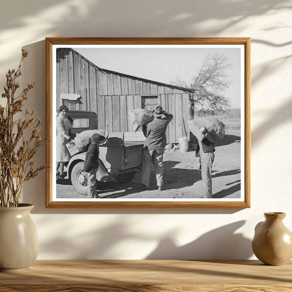 Tenant Farming Family with Seed Corn in Oklahoma 1944