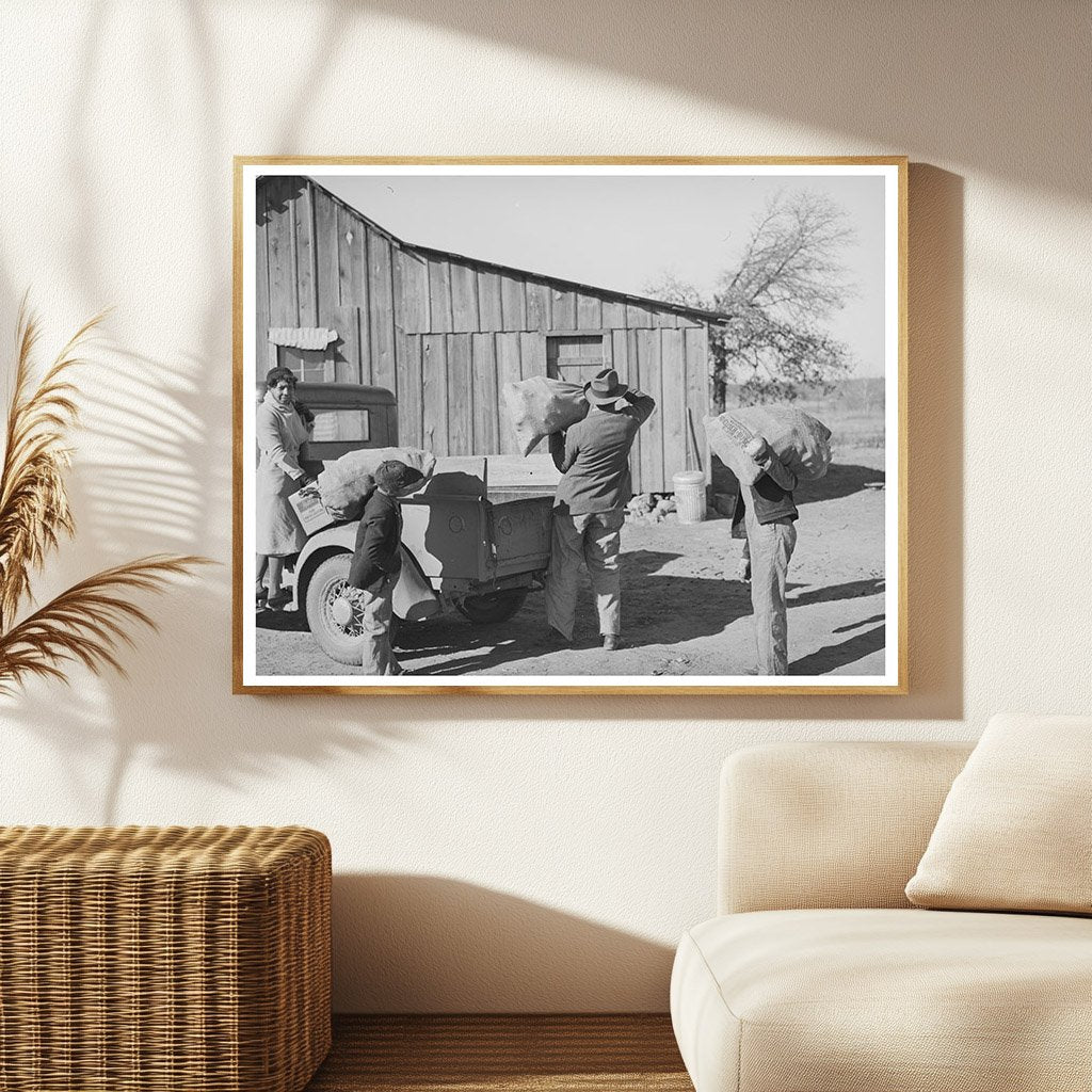 Tenant Farming Family with Seed Corn in Oklahoma 1944