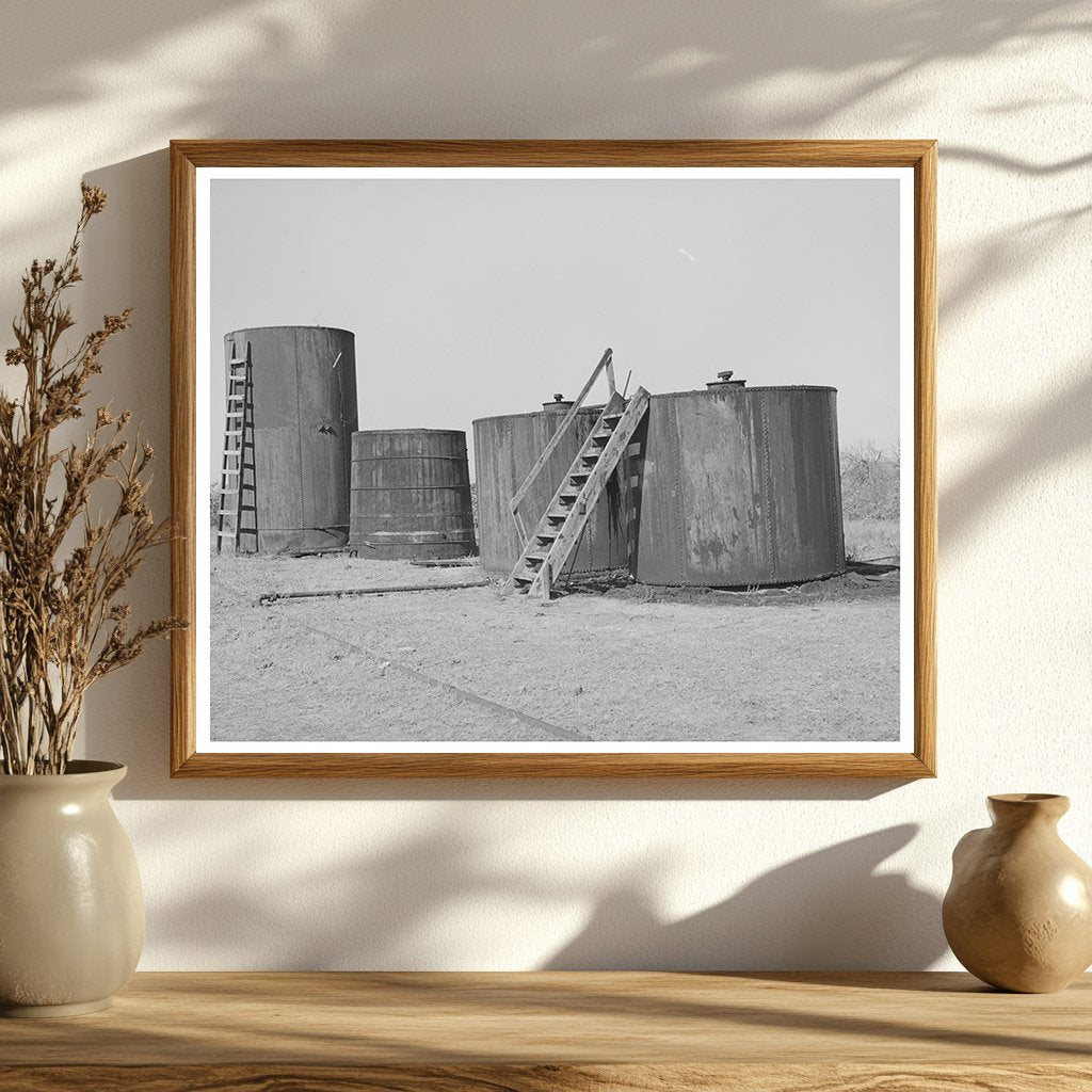 Oil Storage Tanks in Slick Oklahoma February 1940