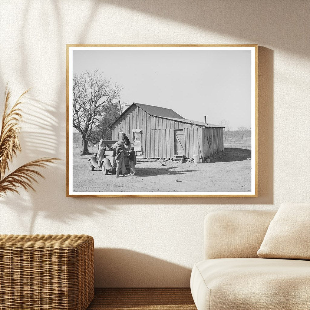 Pomp Hall Family Unloading Truck in Creek County 1940