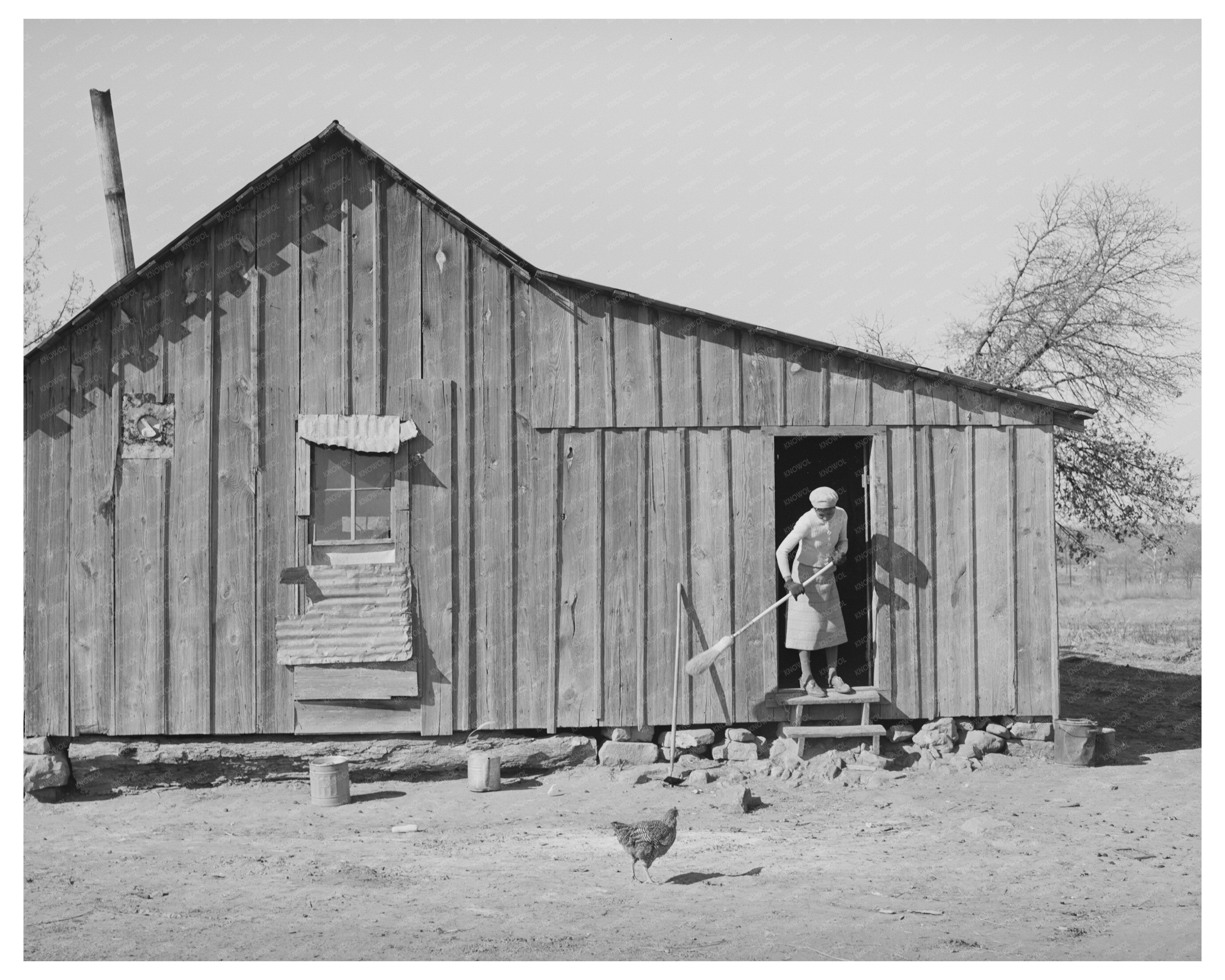 1944 Vintage Photo of Tenant Farmers Wife in Oklahoma
