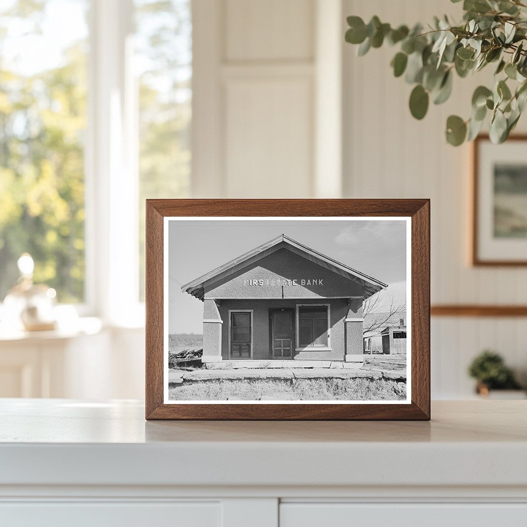 Abandoned Bank Building in Slick Oklahoma February 1940