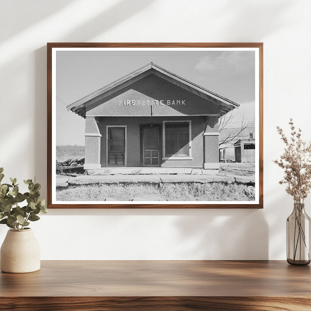 Abandoned Bank Building in Slick Oklahoma February 1940