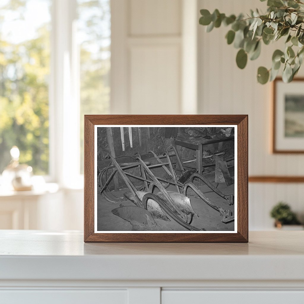 Vintage Plow Points in Blacksmith Shop Depew Oklahoma 1940