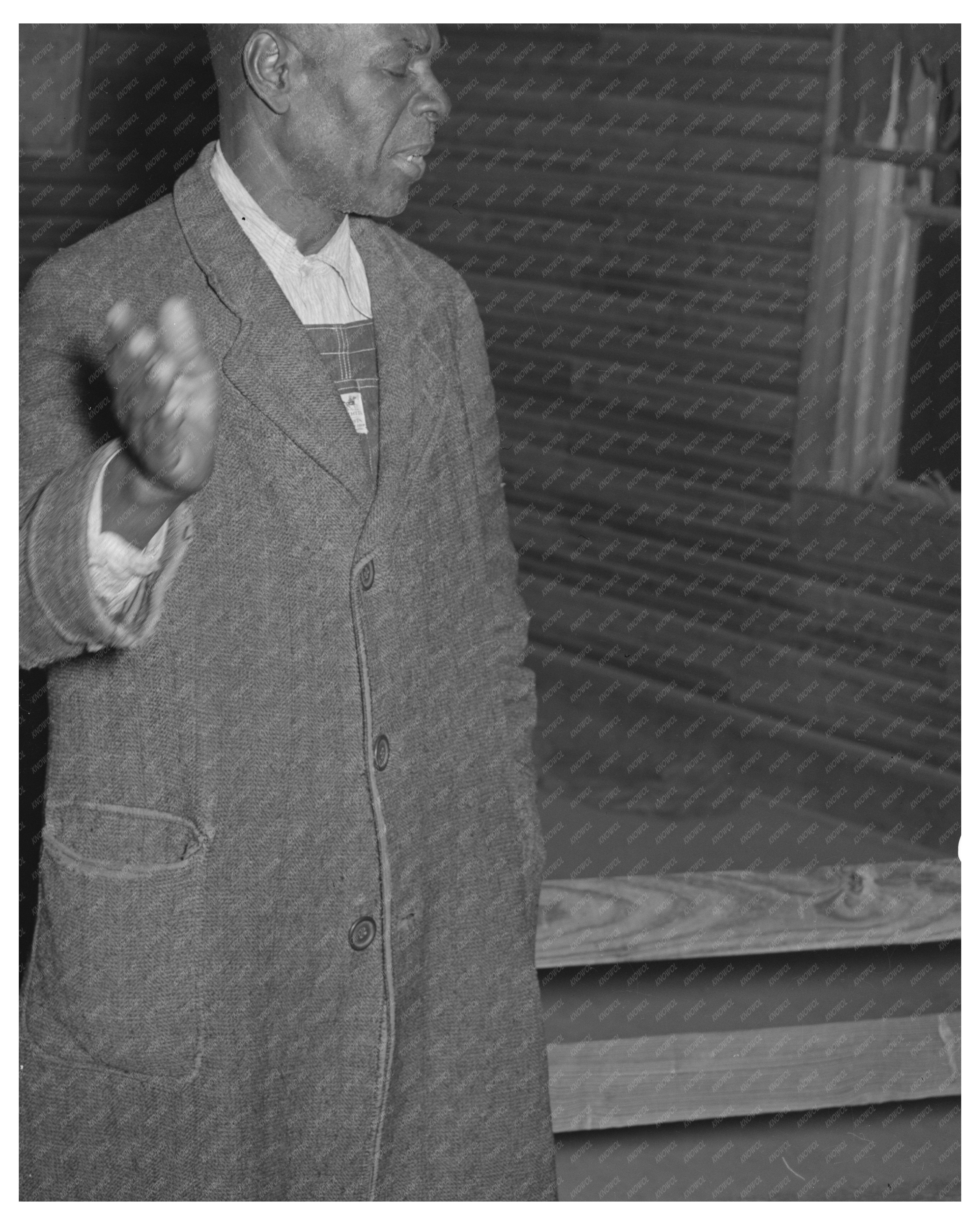 Farmer at Soil Conservation Meeting Vernon Oklahoma 1940