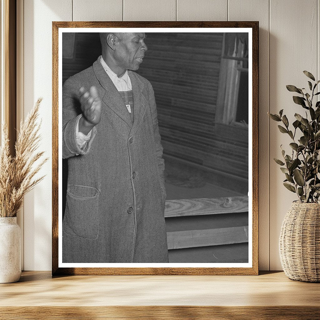 Farmer at Soil Conservation Meeting Vernon Oklahoma 1940