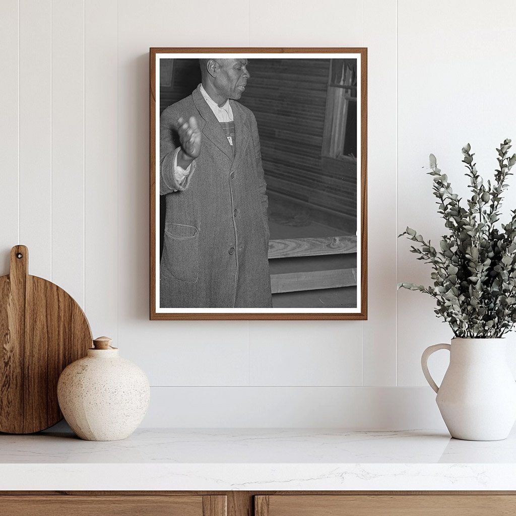 Farmer at Soil Conservation Meeting Vernon Oklahoma 1940