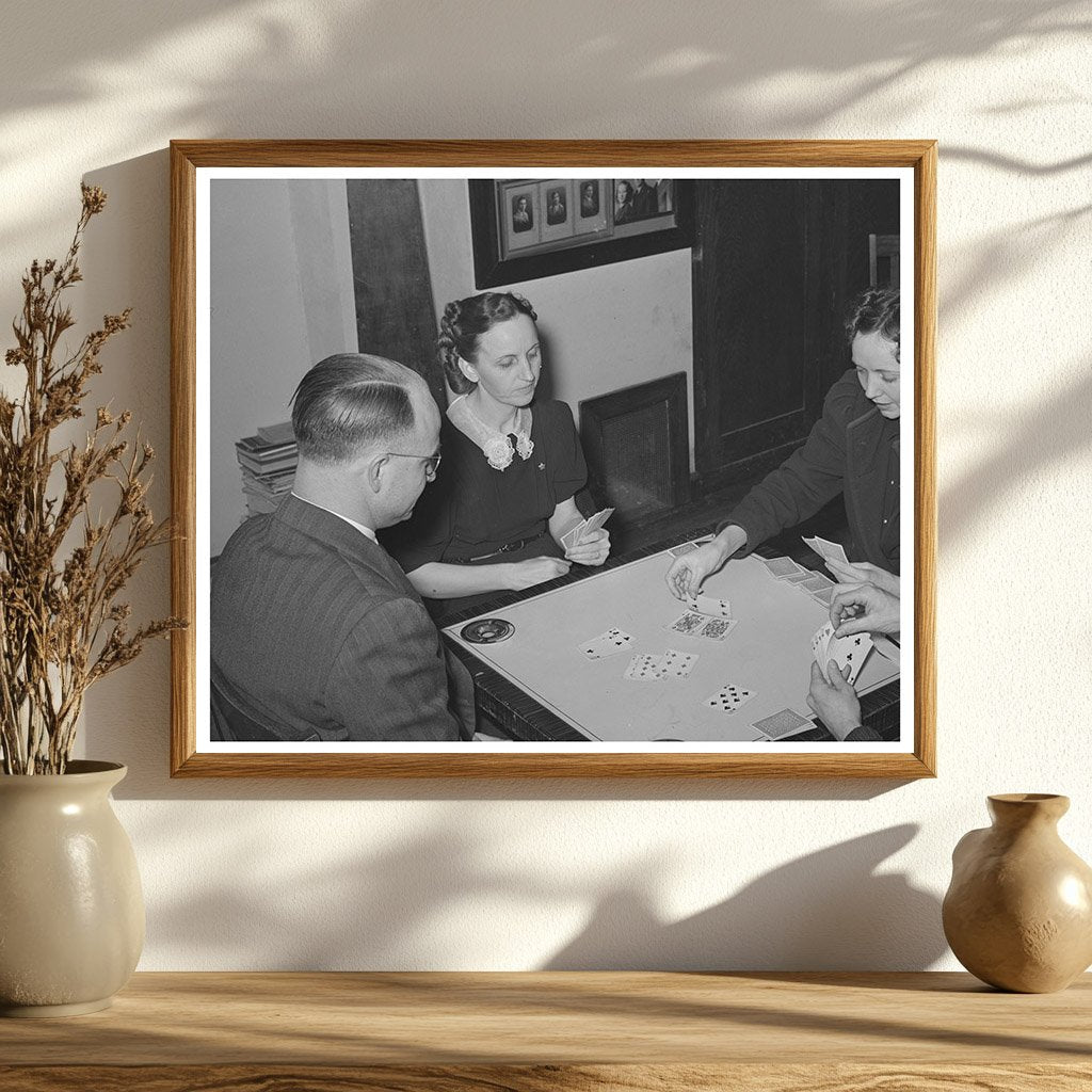 Bridge Game at Jaycees Buffet Supper Eufaula Oklahoma 1940