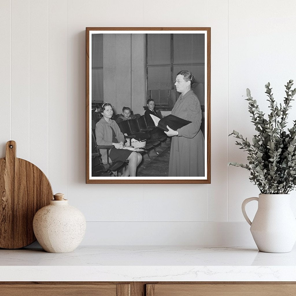 Vintage 1940 Eufaula Oklahoma 4-H Club Meeting Photo