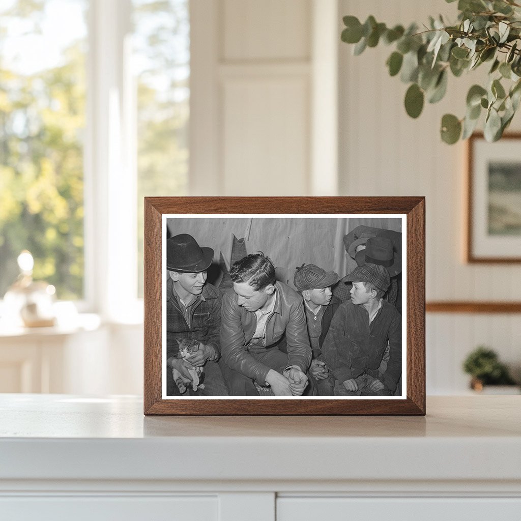Farm Boys Play Party McIntosh County Oklahoma 1940