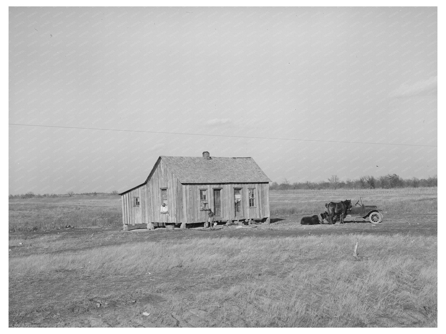1940 Cabin of Farmer in McIntosh County Oklahoma