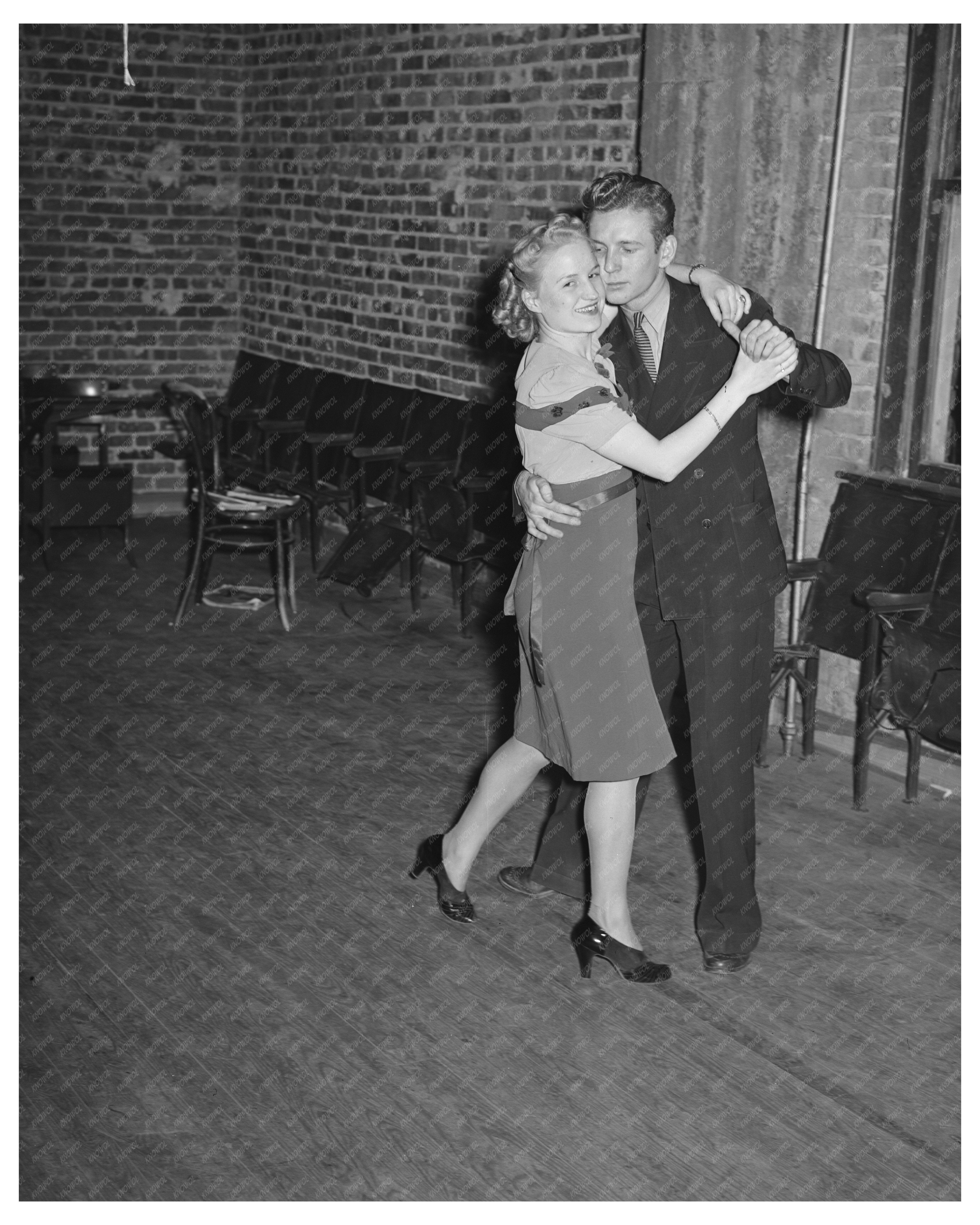 1944 Vintage Photo of Couple Dancing at Eufaula Party