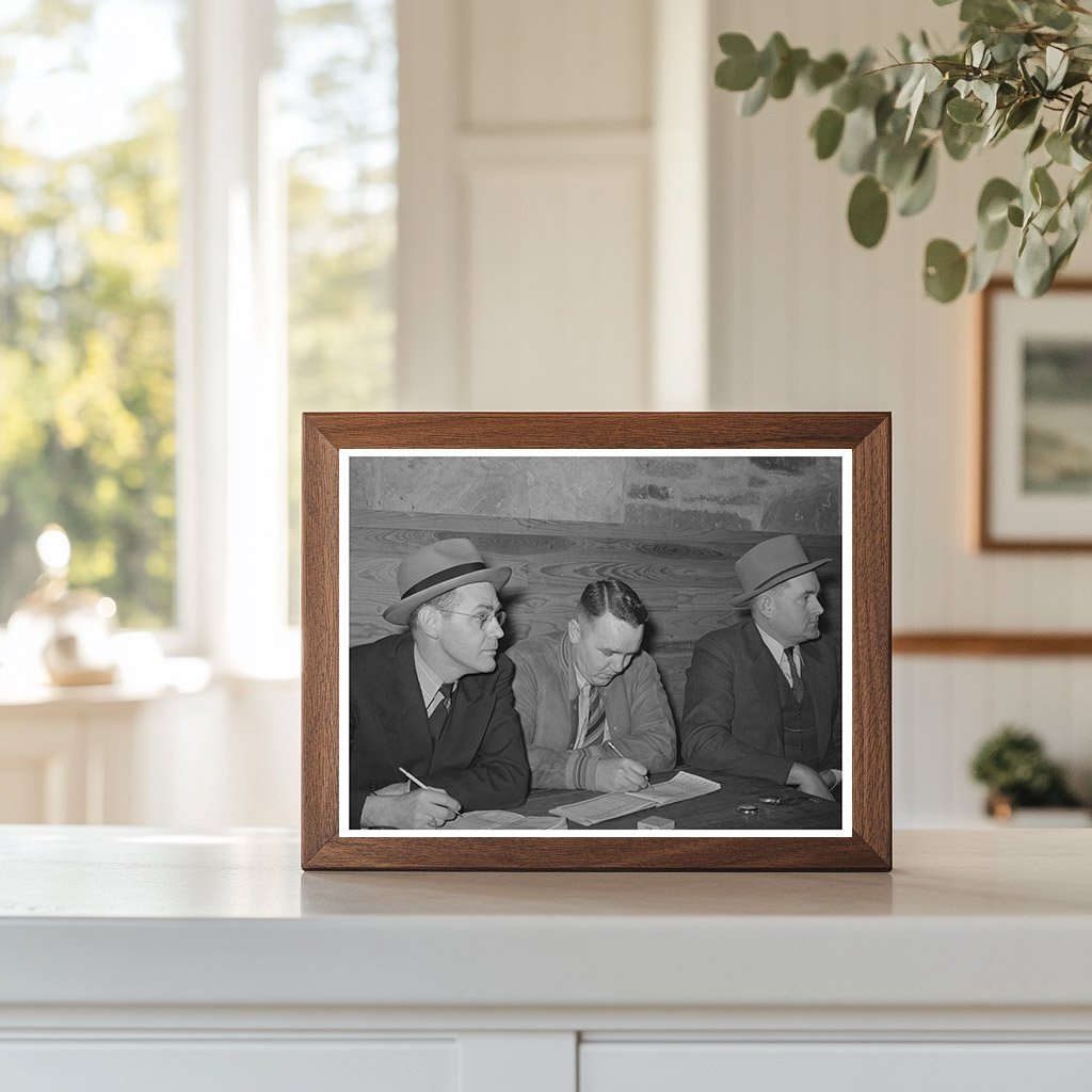 1940 Eufaula Oklahoma Basketball Game Timekeepers Photo