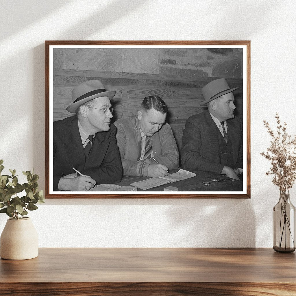 1940 Eufaula Oklahoma Basketball Game Timekeepers Photo