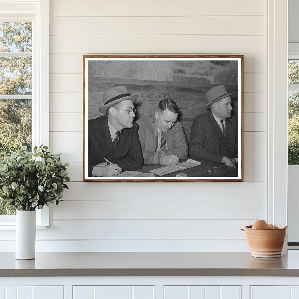 1940 Eufaula Oklahoma Basketball Game Timekeepers Photo