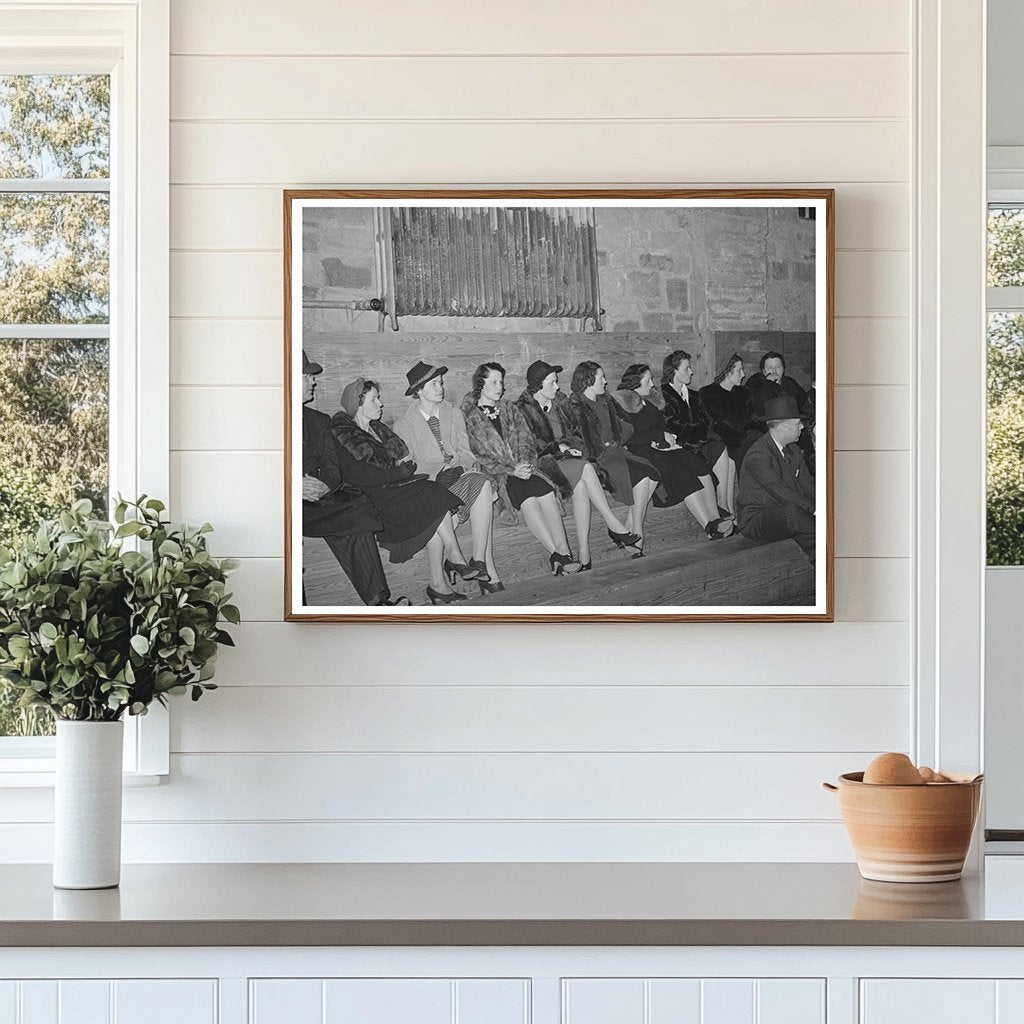 Basketball Game Spectators Eufaula Oklahoma February 1940