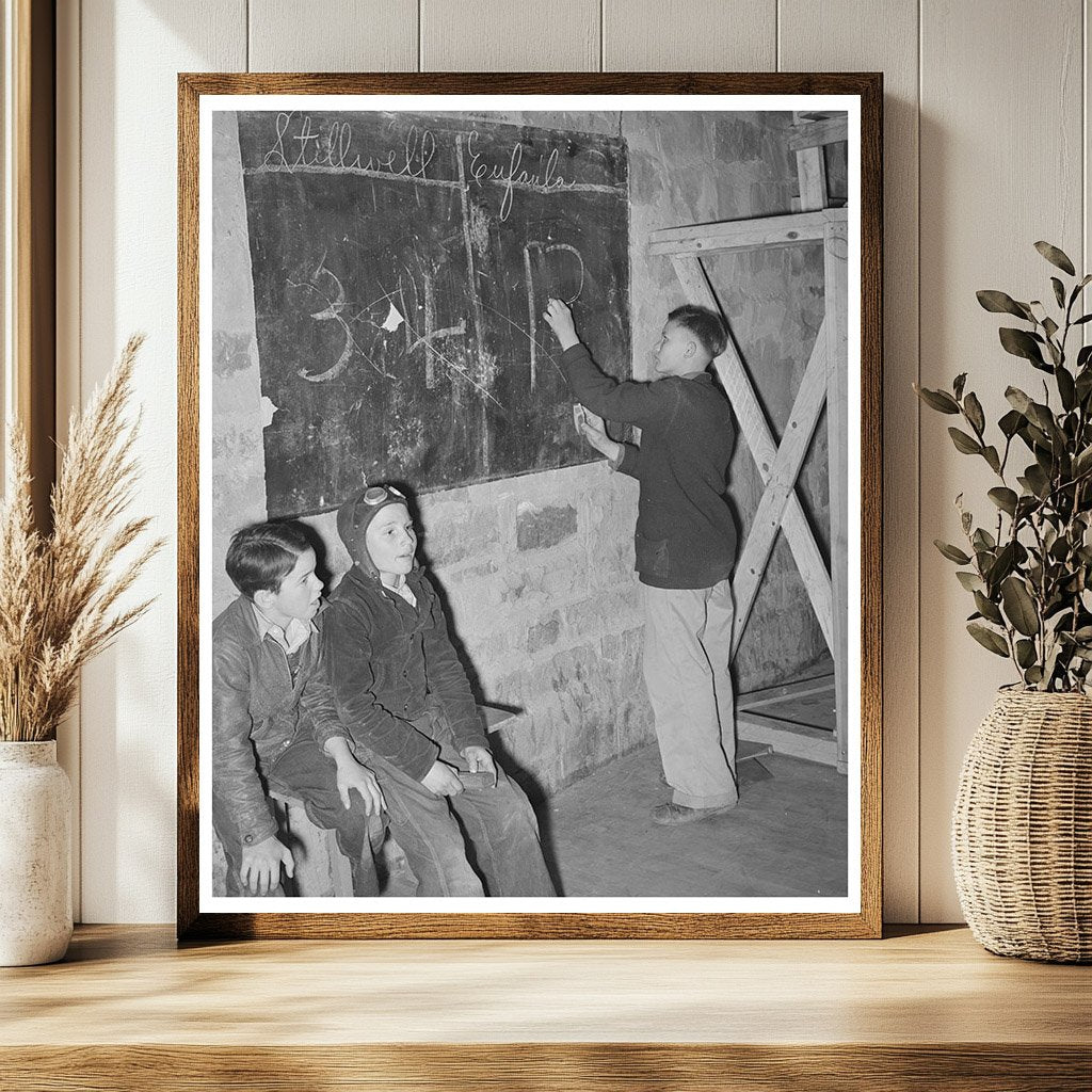 1940 Basketball Game Scoreboard Eufaula High vs Stillwell High