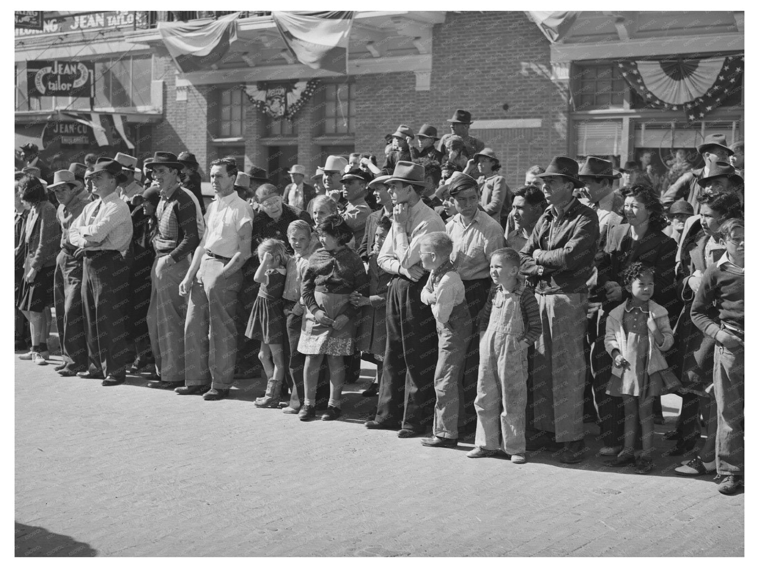 San Angelo Fat Stock Show Parade Spectators March 1940