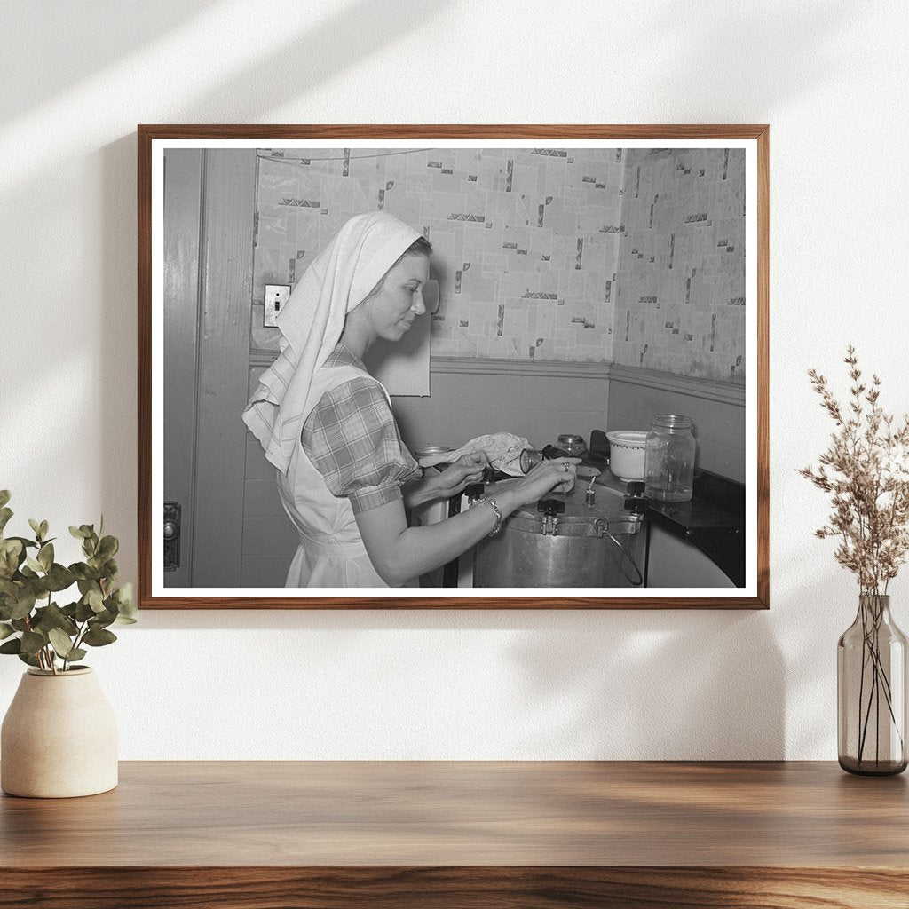 Farm Security Admin Supervisor Demonstrates Pressure Canning 1940