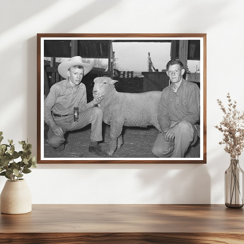 4-H Club Boys Exhibit Sheep at San Angelo Stock Show 1940